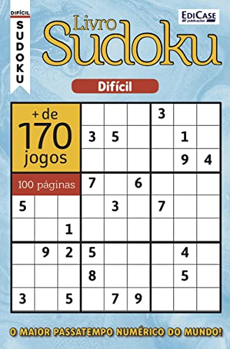 Livro Sudoku 24: Nível Difícil - O maior passatempo numérico do mundo