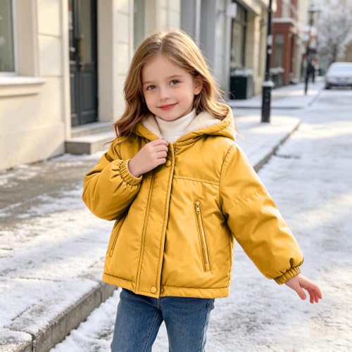 Luuegef Ropa para Niña De 2 Años Baby Puffer Jacket Toddler Fleece Lined Jacket Girl Winter Hooded Warm Cute Puffer Coat Casual Ropa para Niña De 8 Años Back to School Outfits 8 Years - image 3