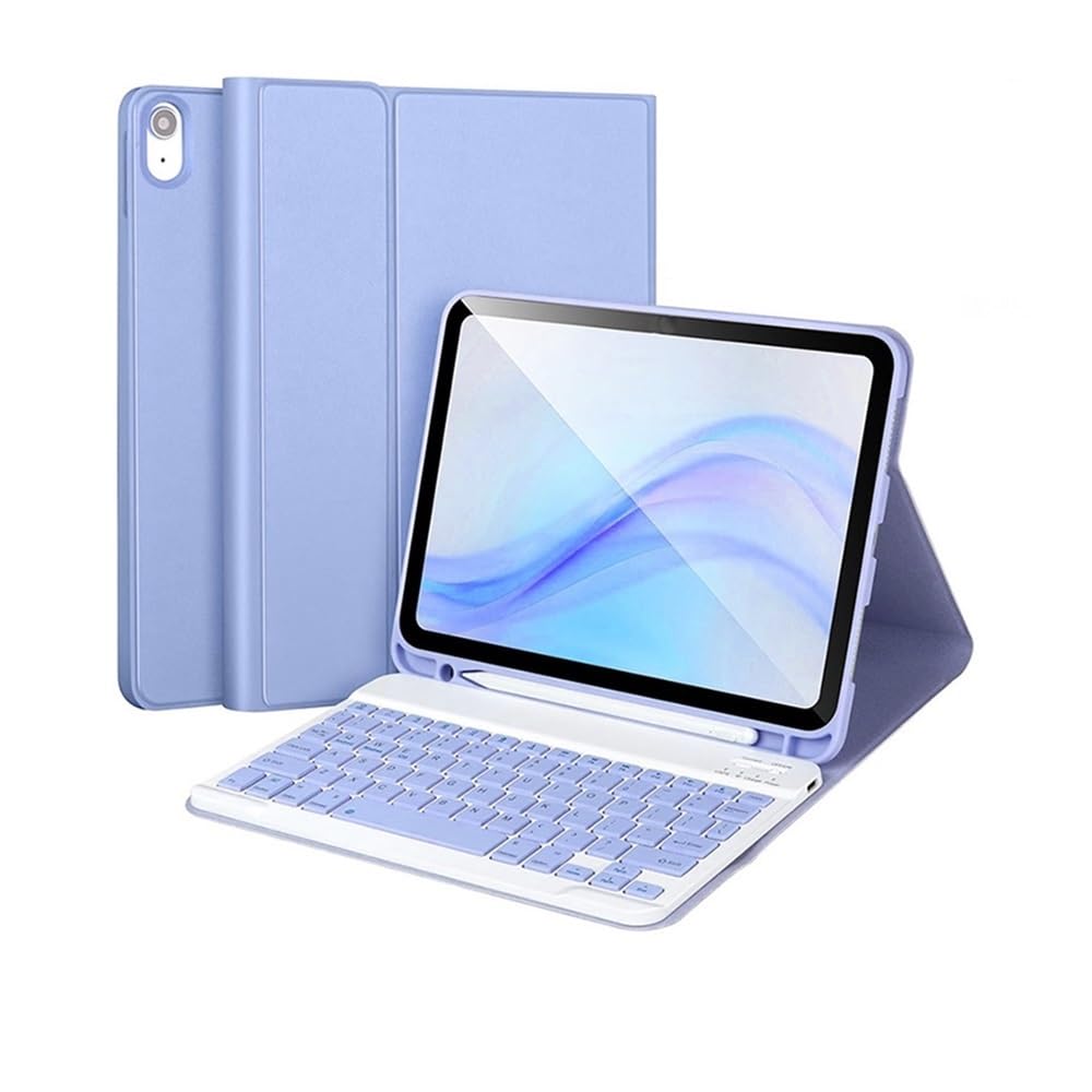 Teclado y funda para iPad Pro 11 universal accesorio tablet morado 2020 2021 2022 7