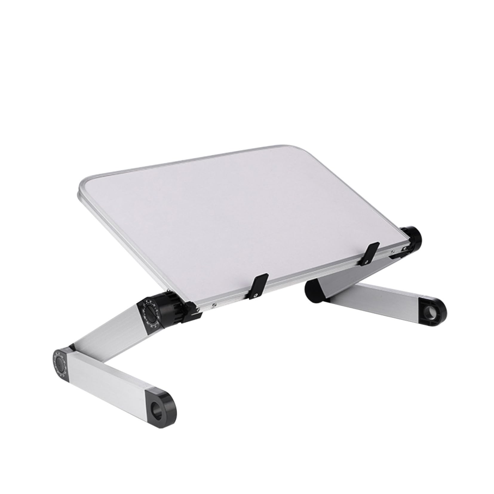Lurrose Support pour Ordinateur Portable en Fer Réglable et Robuste Ventilation, Adapté pour Bureau, pour Ordinateur Portable et Tablette Blanc