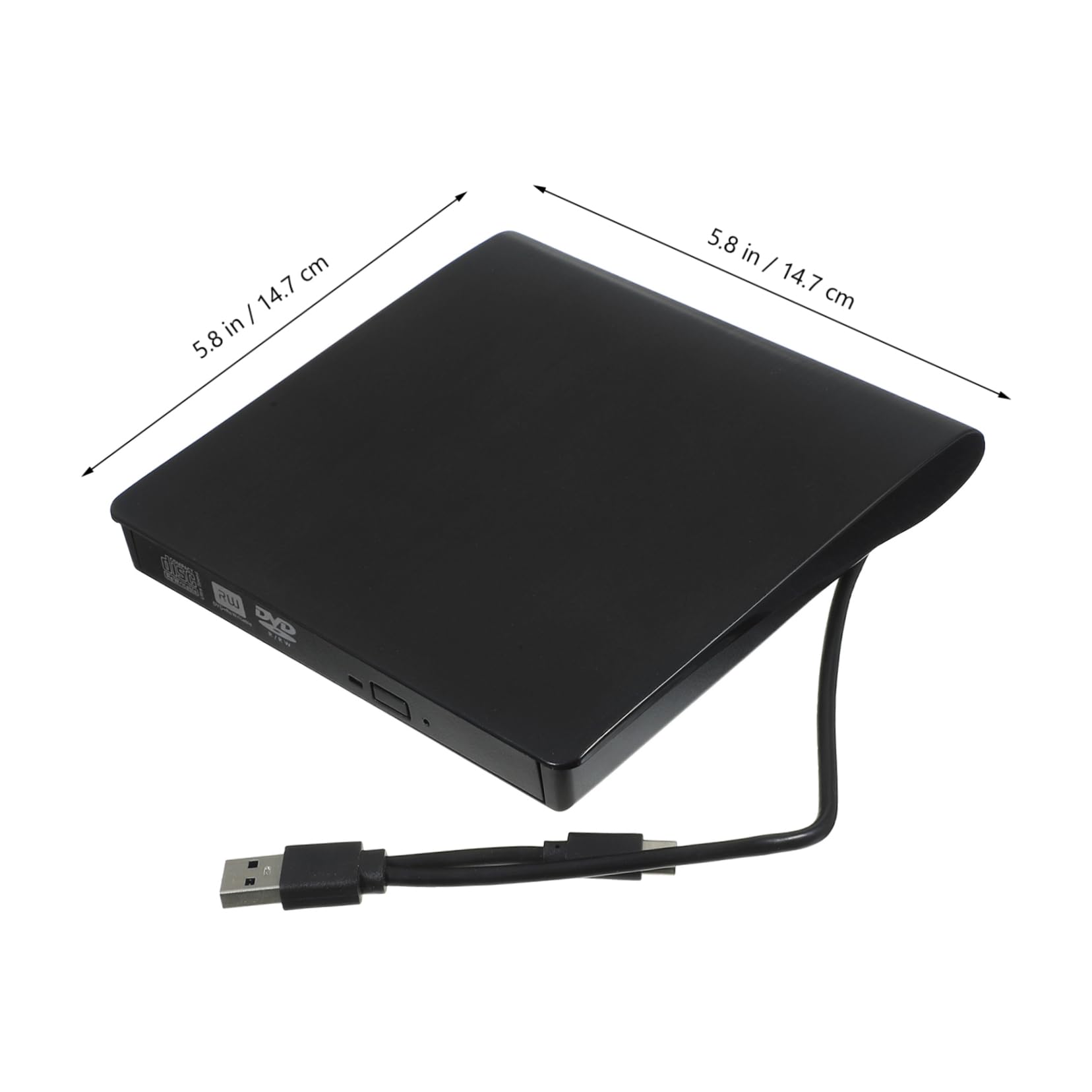 SEWACC External Dual Interface DVD Drive Portable CD Burner for Fast Data Transmission Strong Compatibility Stable Playback Convenient Storage