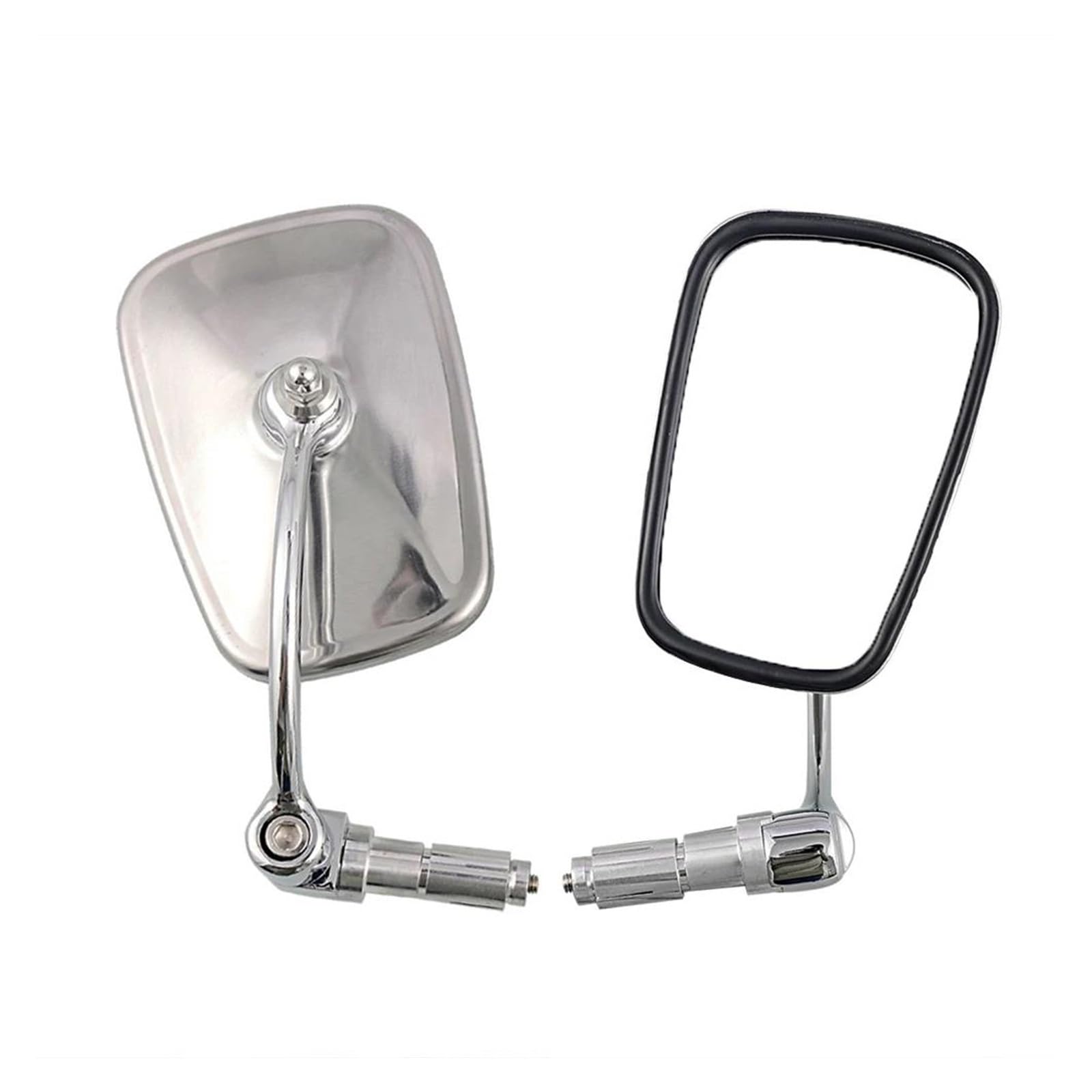 rétroviseurs réglables Universal Motorrad Roller Rückspiegel Bar End Seitenspiegel Chopper Chrom Zubehör 2 Stk