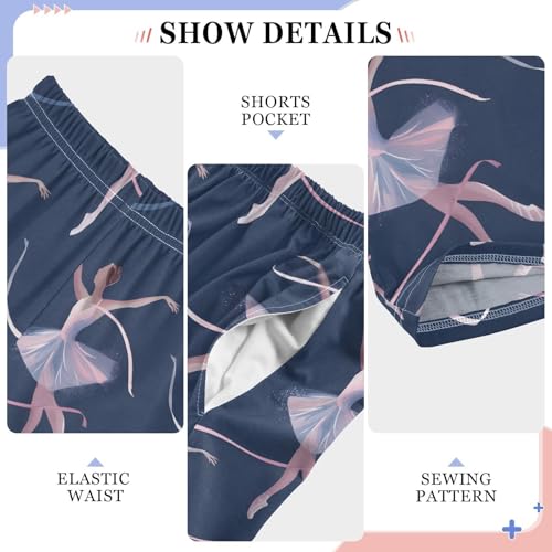 ALAZA Ballet Dancer Blue Pajama Lounge Pants Long Sleep Pajama Bottoms with Pockets4