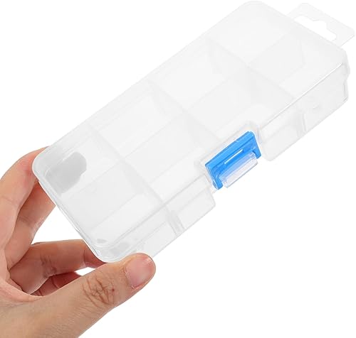 Miniatura 9 de Healifty Caja de almacenamiento de plástico 8 rejillas organizador de contenedores Divisor compartimento de rejilla con tapa para joyería Cuentas