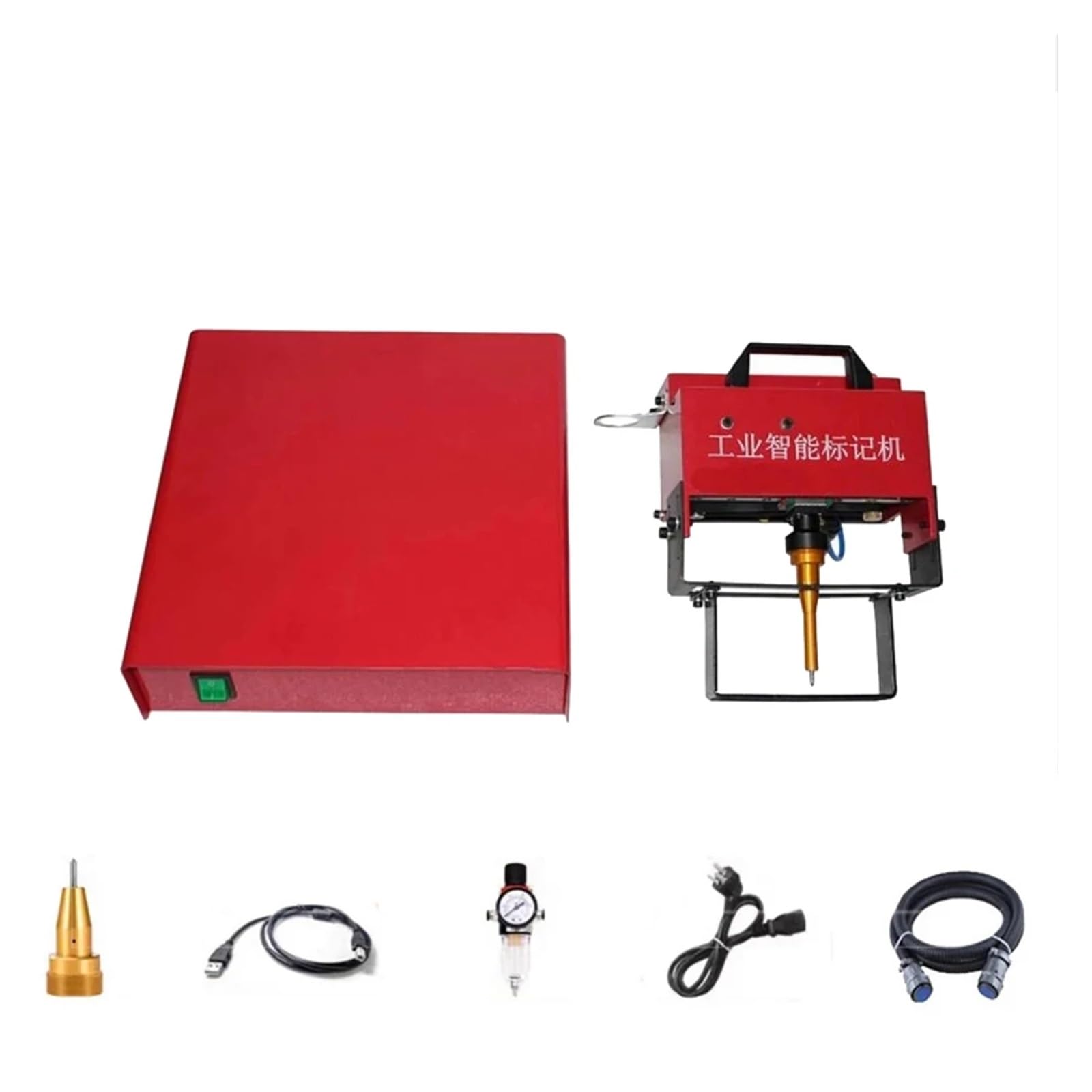 Portable Metal Pneumatic Dot Peen Marking Machine for VIN Code(100 * 20mm) Frame Marking Machine Chassis Number