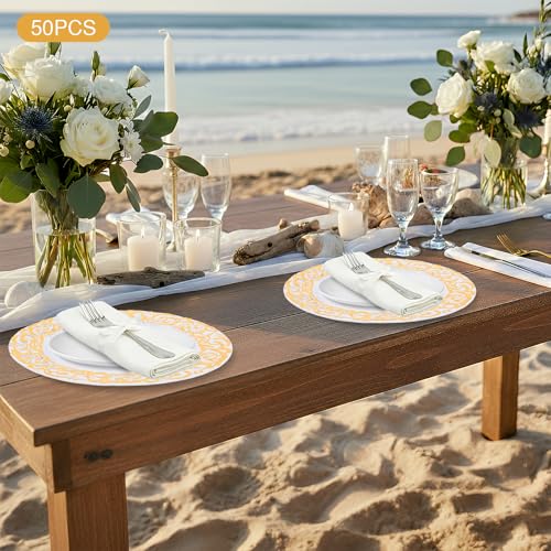 Set de 50 platos cargadores decorativos redondos de 13 pulgadas miniatura 3