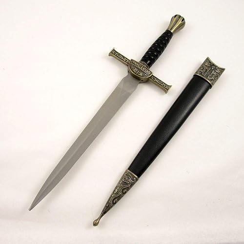 Miniatura 4 de SZCO Supplies 211355 Daga McLeod, Negro, Plata, 14 pulgadas