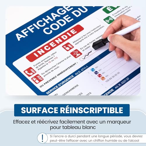 Panneau Code du Travail Réinscriptible Solution Affichage Obligatoire PVC 2025 - 5