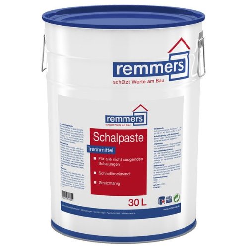 Preisvergleich Produktbild Remmers Schalpaste / 30L / Trennmittel, Schalungsmittel für Beton oder Asphalt (Bitumen) / für Schalungen aus Holz, Kunststoff und Metall / einfach zu verarbeiten, pastös eingestellt