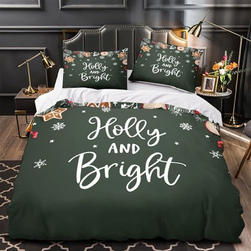 Housse de couette Noël imprimé 3D super douce et résistante - 2
