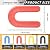 Plastic Shims Structural Horseshoe U Shaped Tile Plastic Shims Tile Spacers Horseshoe Shim Tile Spacers for Leveling, 1/4 Inch, 3/16 Inch, 1/16 inch, 1/8 Inch, Black, Yellow, Red, Blue(1600 Pack)