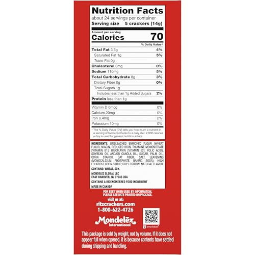 Image of RITZ Soccer Shapes Original Crackers, Snacks for Kids and Adults, Party Snacks, Limited Edition, 12.3 oz (Pack of 2)