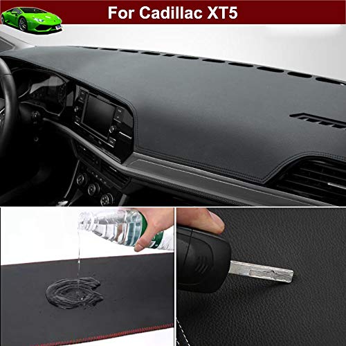 Kaitian Leather Dash Cover Dashboard Cover Dash Mat Dash Carpet Non-Slip for Cadillac XT5 2016 2017 2018 2019 2020 2021 2022 2023 Dash Cover Mat