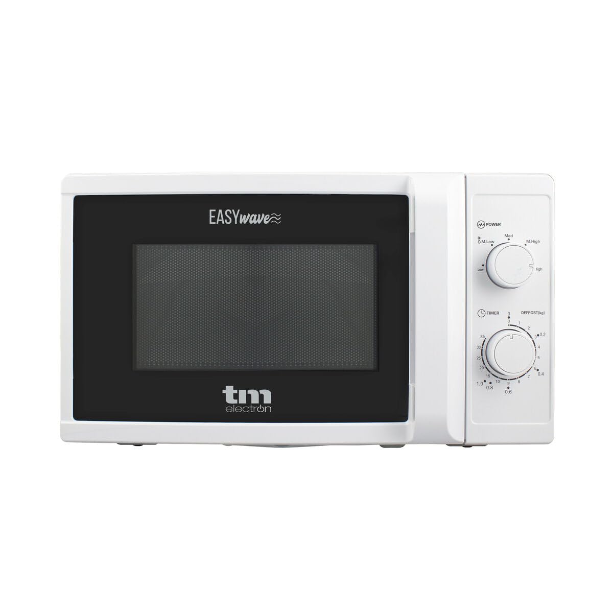 TM Electron TMPMW002WHT EASYWAVE Microonde con capacità di 20 litri, 700 W, 5 livelli di potenza, funzione sbrinamento e timer da 35 min, colore bianco