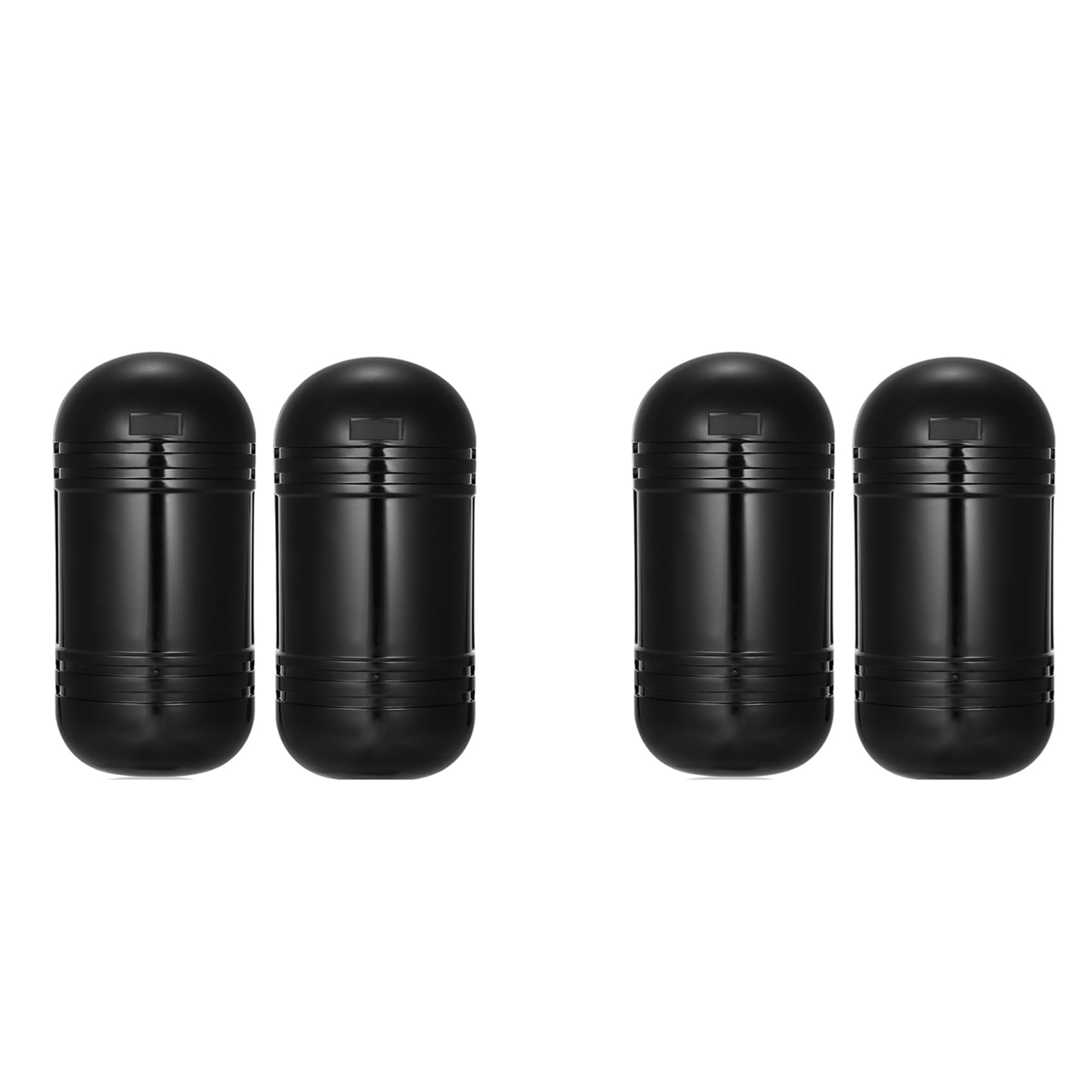 Jnchdghwa Black 4X Wired Dual Beam Photoelectric Infrared Sensor Barrier Detector 100M Alarm Tamper Alarm For Park Burglar Alarm System