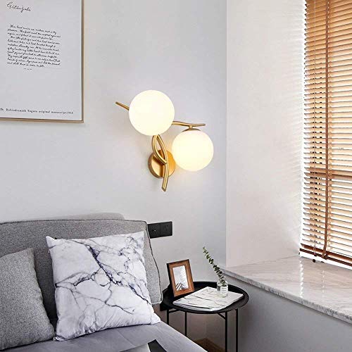 Aplique de pared de cristal doble para iluminar con elegancia tu salón o pasillo moderno 3