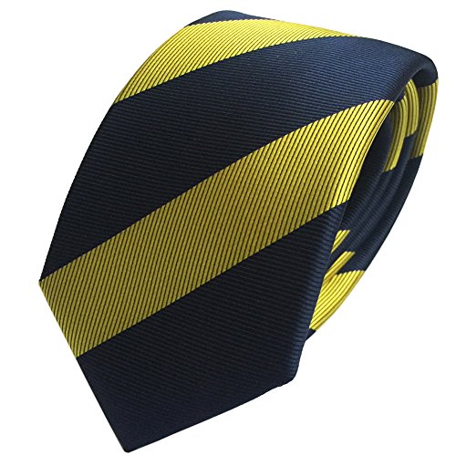 Cravatta da uomo classica da 6 cm Navy e strisce