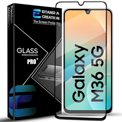 Image of Edge To Edge Screen Protector Tempered Glass For Samsung Galaxy M36 5G / Samsung Galaxy F36 / Samsung Galaxy A17 5G With Easy Self-Installation Kit, (Samsung Galaxy M36 /F36 2025)