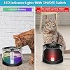 Kastty-Cat-Water-Fountain-Super-Quiet-Water-Fountain-for-Cats-Inside-Pet-Water-Fountain-for-Kitty-Cat-Waterer-Dog-Bowl-Dispenser-22L74ozwith-Super-Long-Life-Span-Pump-BlackColorful-LED-Light Dog Bowl Dispenser with Long Life Span Pump