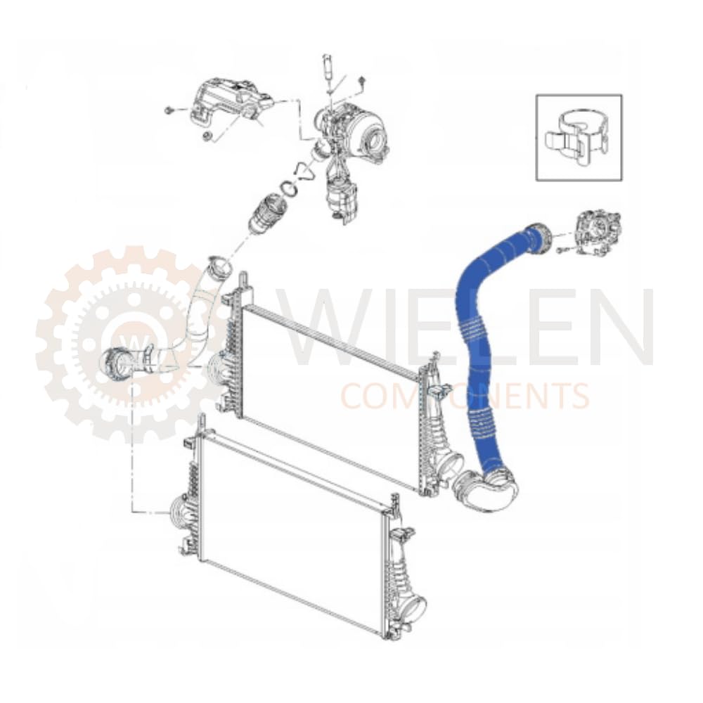 Tubo Intercooler Opel Mokka X 1.7 CDTI 131 CV Diesel 96 KW 2012 - 2026 A 17 DTS ▷ AUTODOC - Foto 3