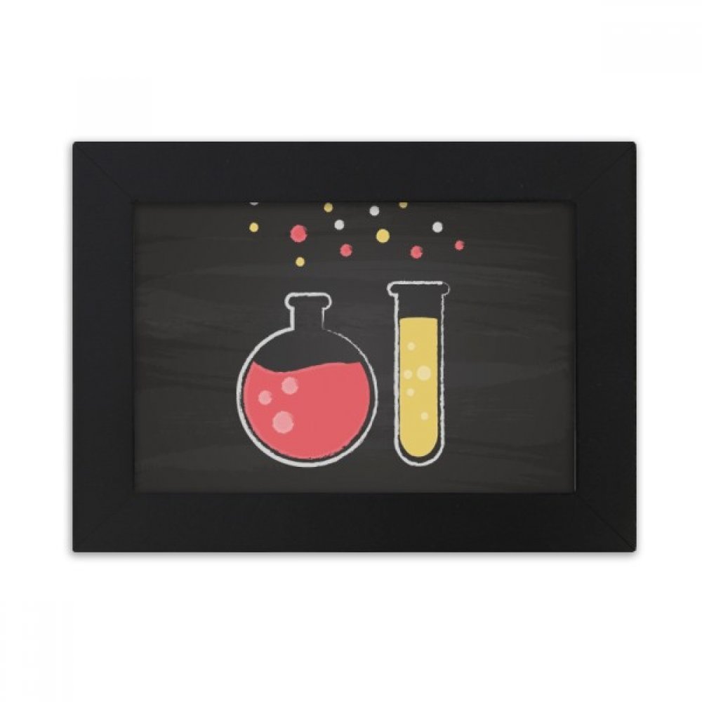 Cadre Photo Noir Peinture Art Chimie Tube à essai 5X7 Pouces DIYthinker