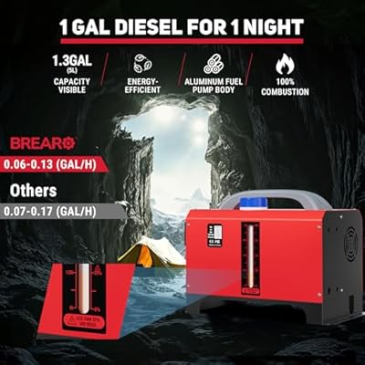 Diesel Heater, 12V 8KW Diesel Air Heater, All-in-One Portable Diesel Parking Heater with Remote Control & LCD Display, Fast Heating for Car RV Boat Truck Trailer Tent Garage