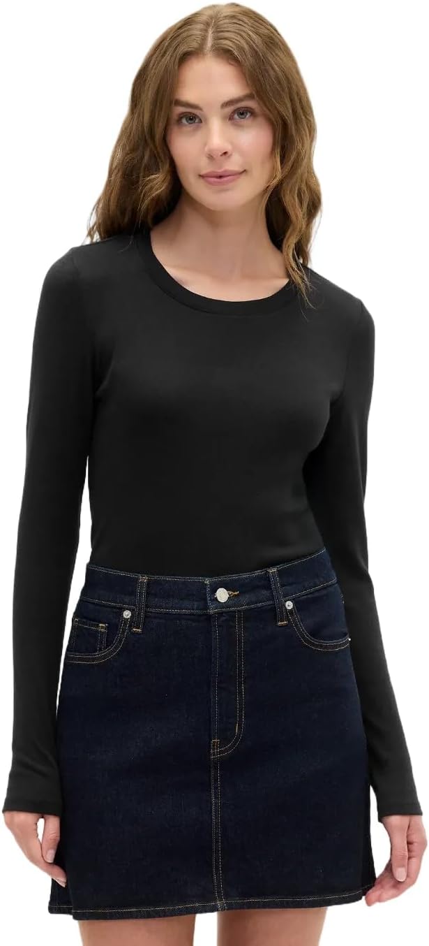Gap Womens Long Sleeve Crewneck Knit Top