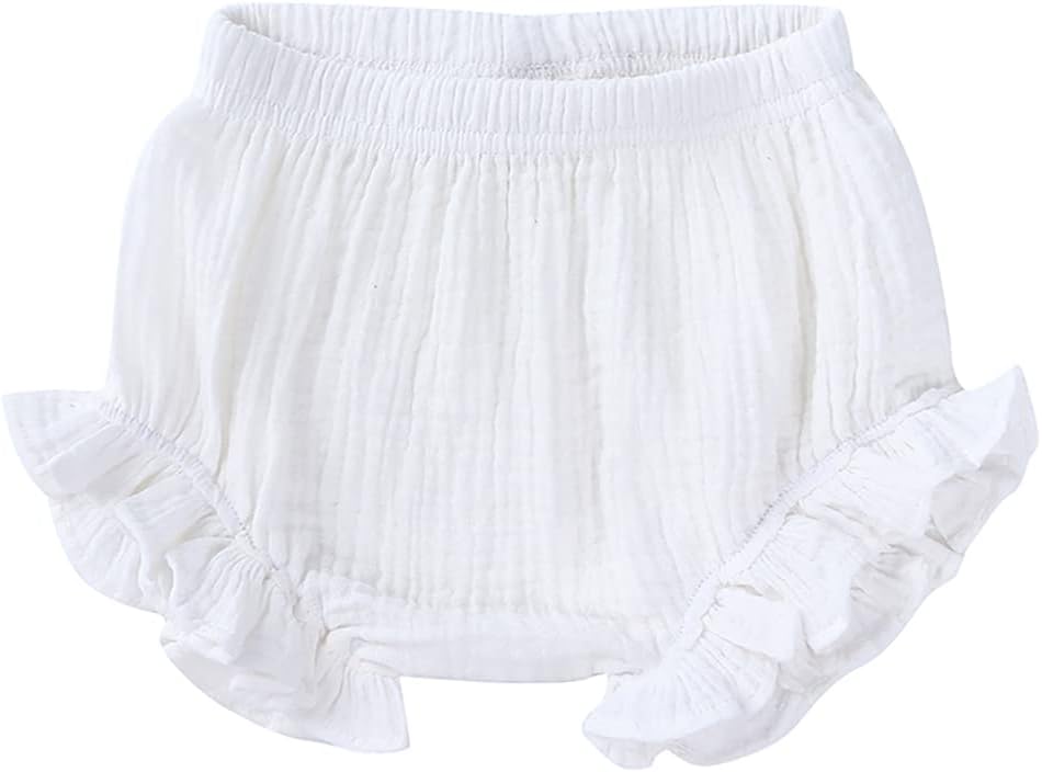 MYGBCPJS Baby Girls Boys 3 Pack Cotton Linen Blend Cute Bloomer Shorts Loose Harem Shorts - Image 2