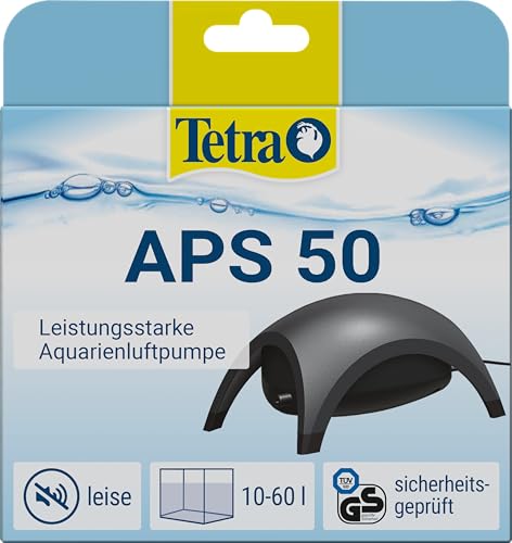 Tetra APS 50 Aquarium Luftpumpe - leise Membran-Pumpe für Aquarien von 10-60 L, schwarz