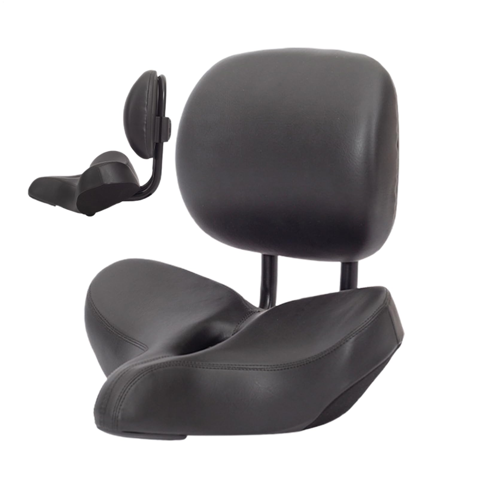 Selle de vélo avec dossier - Selle de vélo confortable surdimensionnée - Housse de selle de vélo avec gel - Selle large pour vélo d'appartement, vélo électrique, vélo de ville et vélo de route