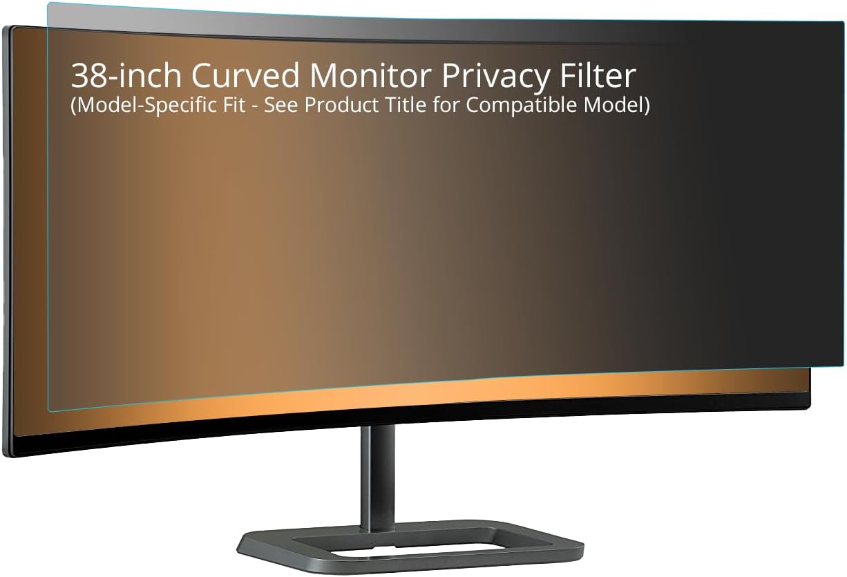 2-Way Privacy Filter to fit the Dell UltraSharp 38 U3821DW 38-inch Curved Monitor with Installation Kit