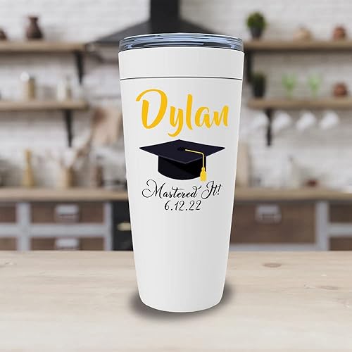 Miniatura 3 de Graduación personalizada 2021  Vaso vikingo de 20 onzas, blanco como suministros de fiesta, decoraciones de graduación, universidad escolar