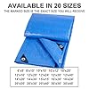 CARTMAN Finished Size 10x10 Feet Blue Poly Tarp 5 Mil Thick, Multipurpose Protective Cover for Camping, Tent, Boat, RV, Car #5