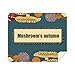 Cute Crazy Blue Mushroom Illustration Cleaning Cloth Screen Cleaner 2pcs Suede Fabric