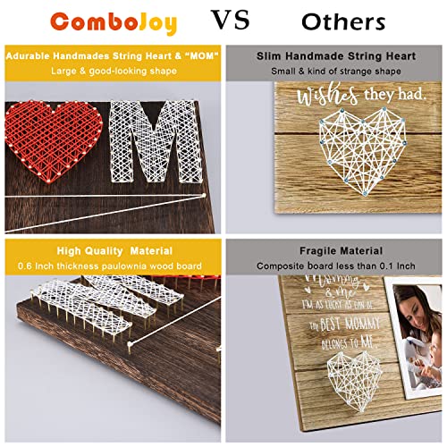 Combojoy Handmade Mom Photo Frame -Best Mothers Day Gift- Gifts For Mom From Daughter & Son - Unique Heart Design #TOP2