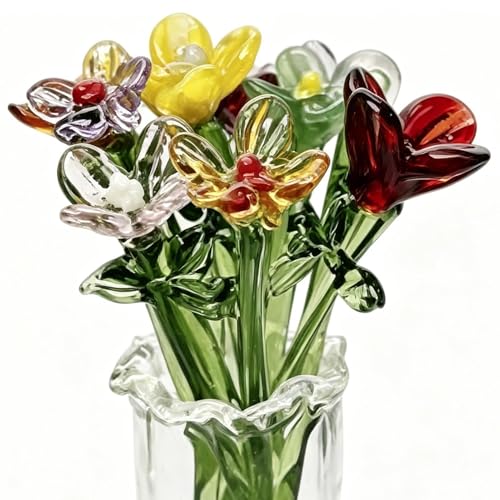 Mini flores decorativas para estantería y mesita de noche en casa 8