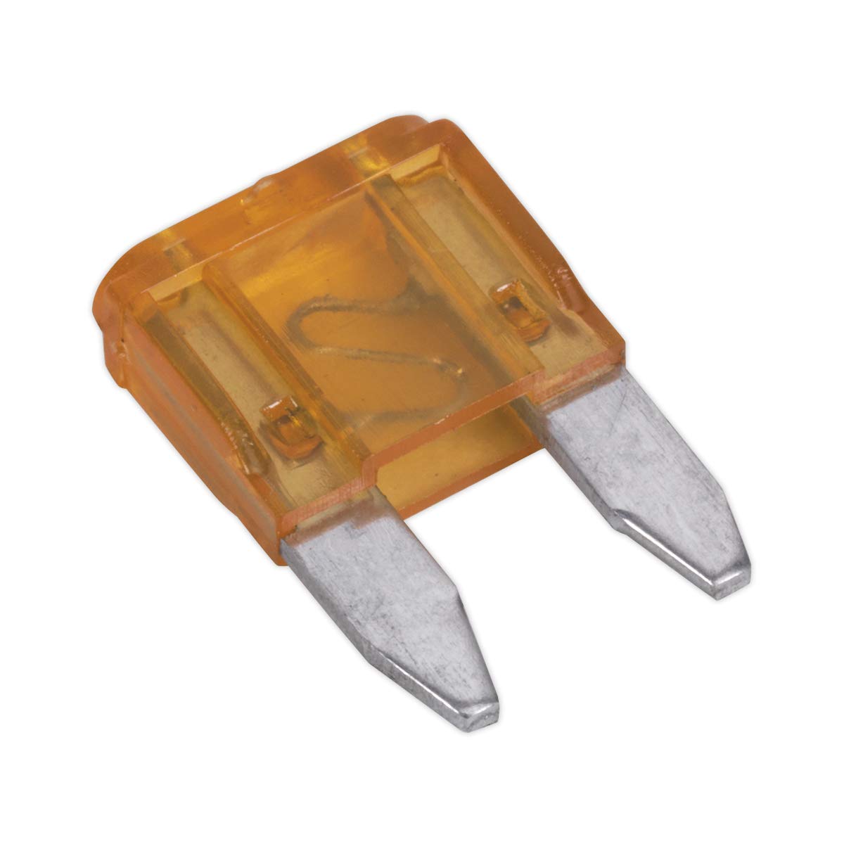 Sealey White 5A Automotive Mini Blade Fuse - Pack Of 50 - Mbf550