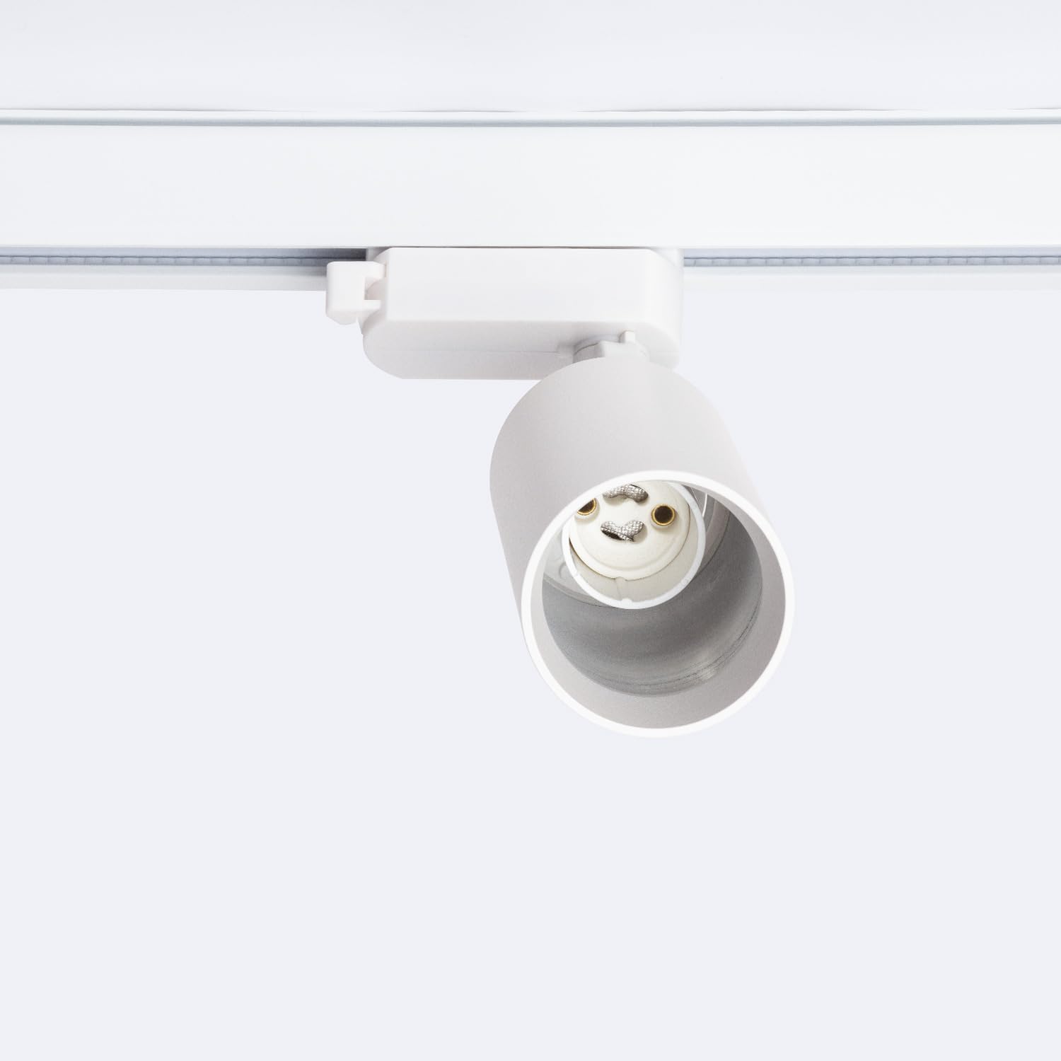 LEDKIA LIGHTING Foco Carril Monofásico Ruun para Bombilla GU10 Blanco GU10