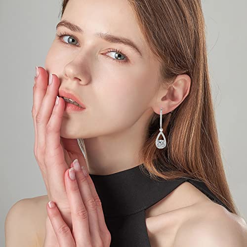 Bridesmaids Gift I Couldn't Say I Do Without You Teardrop Wedding Earrings Cubic Zirconia Dangle Drop Earring Bridesmaid Proposal Gifts Sets of 4 63