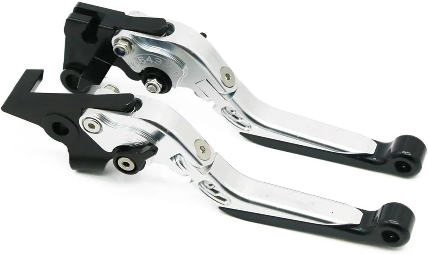 replacement clutch levers For ER6N Motorcycle Accessories Adjustable Extendable Folding Brake Clutch Levers(Bkgybkgy)