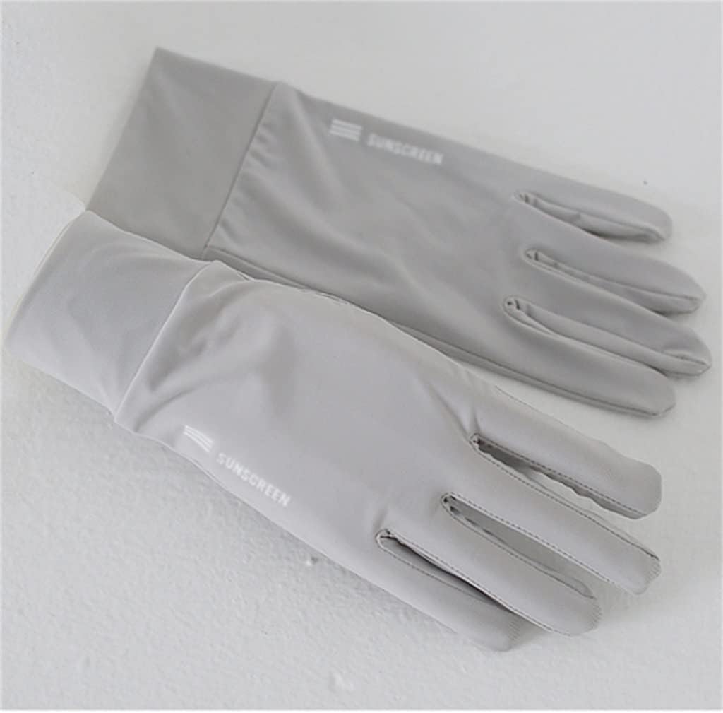 Sports Riding Ice Silk Gloves Driving Men and Women Can Touch Screen Thin Gloves(D)