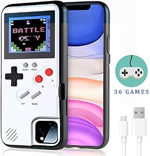 Dikkar Gameboy Case for iPhone, Retro Protective Cover Self-Powered Case with 36 Small