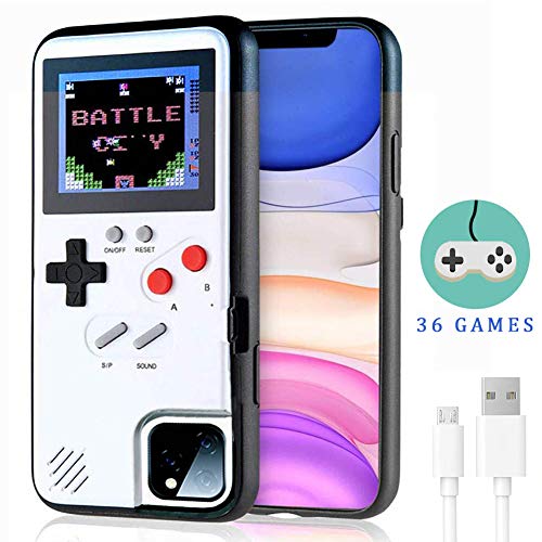 Dikkar Gameboy Case for iPhone, Retro Protective Cover Self-Powered Case with 36 Small