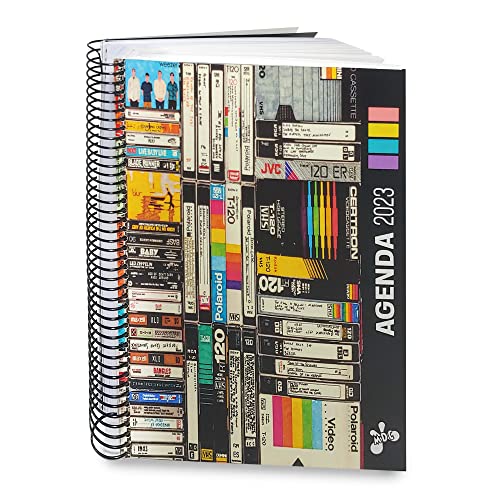 Agenda Anual 2023 Día por Página - Tamaño A5 Portada incluye acetato de protección - Sábado y Domingo en páginas independientes ideal emprendedores y autónomos - Calendario anual, Notas y marcapáginas Cover