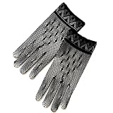 ZaZa Bridal Crochet Women's Gloves w/Delicate Detail Trim-Victorian+Regency-Black