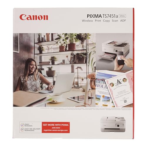 Canon PIXMA TS7451a A4 Double-Sided Printer with Document Charger, WiFi with Screen, Multifunction (Scan Copy Printer) for PC Mac and Smartphone for Home and Office, White - Image 6