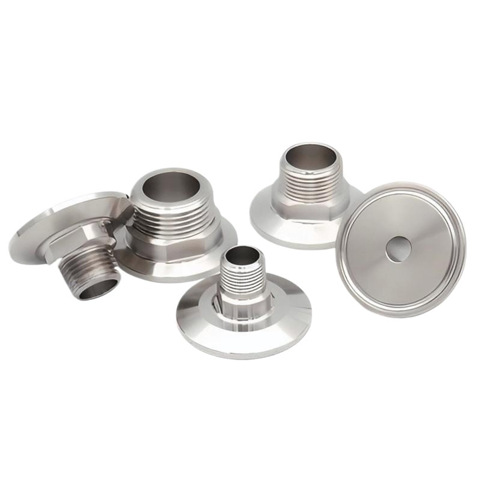 0,6 cm do 2,5 cm NPT gwint męski do 1,9 cm-5.1 cm adapter Tri Clamp - sanitarne złącze do rur ze stali nierdzewnej (SUS 316L-TC 64 mm, 0,5 cala)
