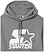 Starter Men's Pullover Logo Hoodie, Amazon Exclusive, Iron Grey Heather, Medium