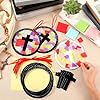 Motipuns 32 Sets Christian Cross Ornaments Craft Kit, VBS Religious DIY Cross Suncatchers Stained Glass Effect with Tissue Paper Window Art for Sunday School Church Decor #1