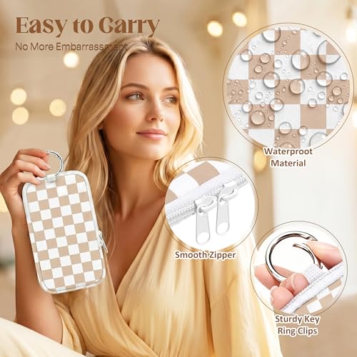 Image of 2PCS Tampon Holder Zipper Pouches Portable Period Bags